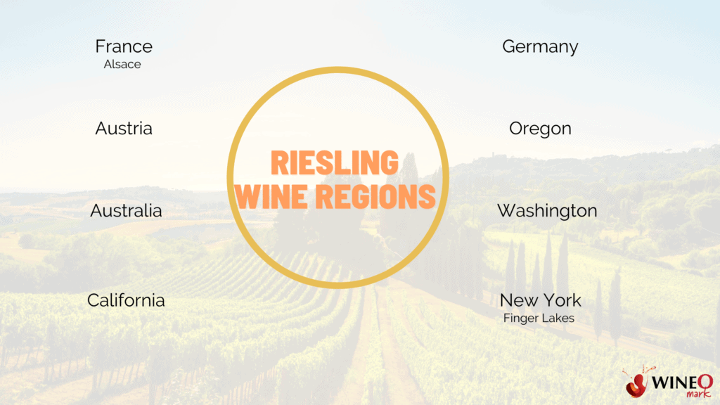 Best Riesling wine regions: france, germany, austria, oregon, california, new york, washington