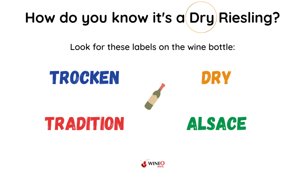 dry Riesling labels