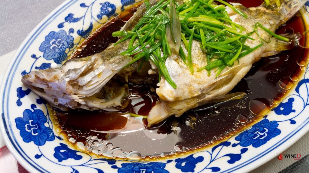 steamed fish chinese food strong soy sauce flavors
