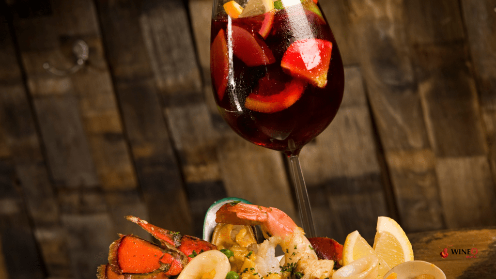 sangria wine with paella