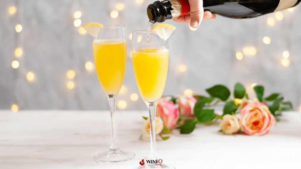 mimosa champagne and orange juice cocktail